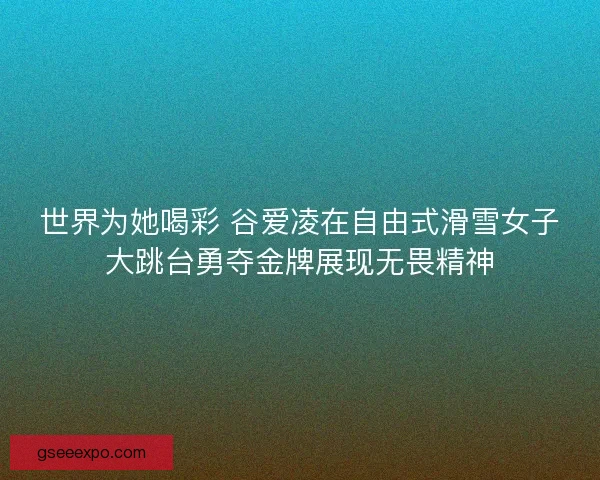 世界为她喝彩 谷爱凌在自由式滑雪女子大跳台勇夺金牌展现无畏精神