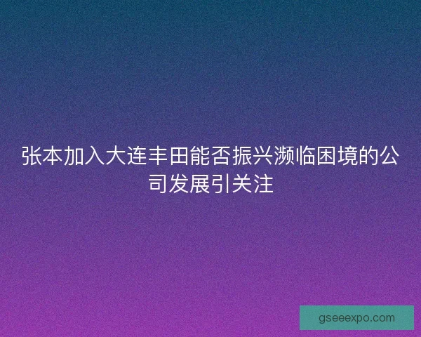 张本加入大连丰田能否振兴濒临困境的公司发展引关注